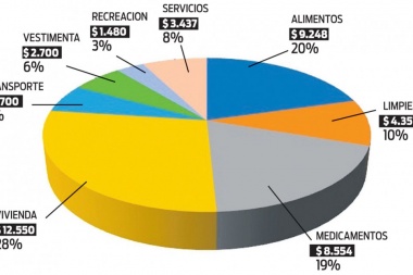 La Canasta de Jubilados se ubica en los $ 45 mil