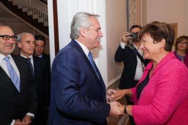 Georgieva: "Tuvimos una excelente reunión con el presidente Fernández"