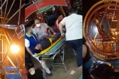 Se desprendió una silla de la “Vuelta al mundo” en un parque de diversiones de José C. Paz: hay cuatro heridos