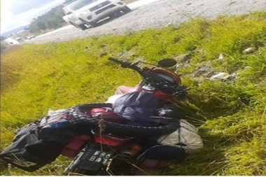 Motociclista lesionado en la Ruta 3, trasladado al Hospital Ushuaia